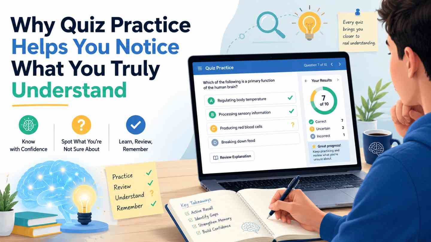 Why Quiz Practice Helps You Notice What You Truly Understand